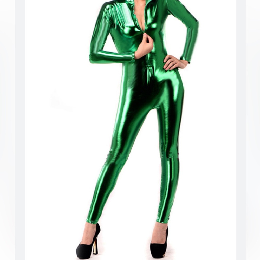 Metallic Green Jumpsuit